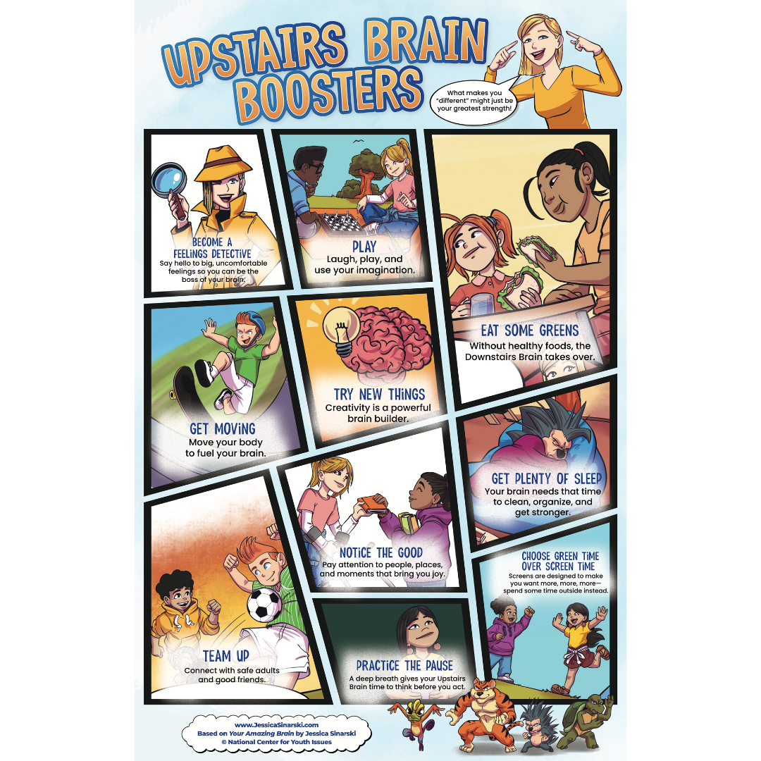 Upstairs Brain Boosters Poster